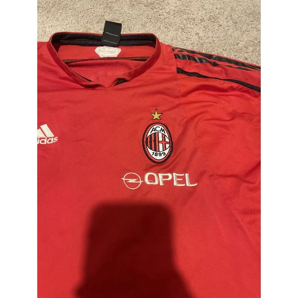 AC Milan 2004 Adidas Opel red player issue training shirt maglia jersey XL